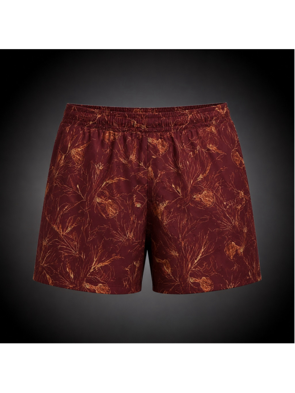 Men's Unbranded Maroon Gold Floral Athletic Shorts Waist 38
279